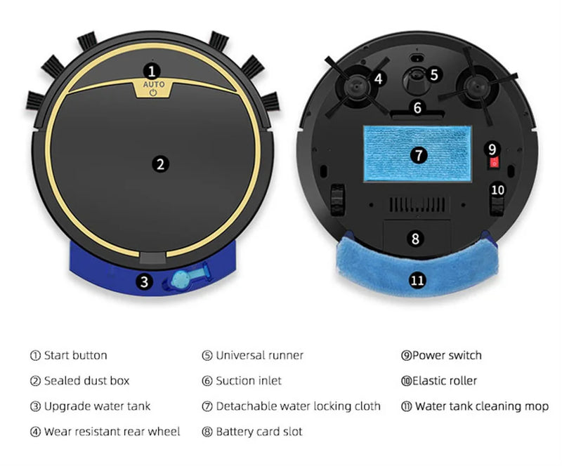 Aspirador de Pó Robô Sem Fio - Wireless 2800PA